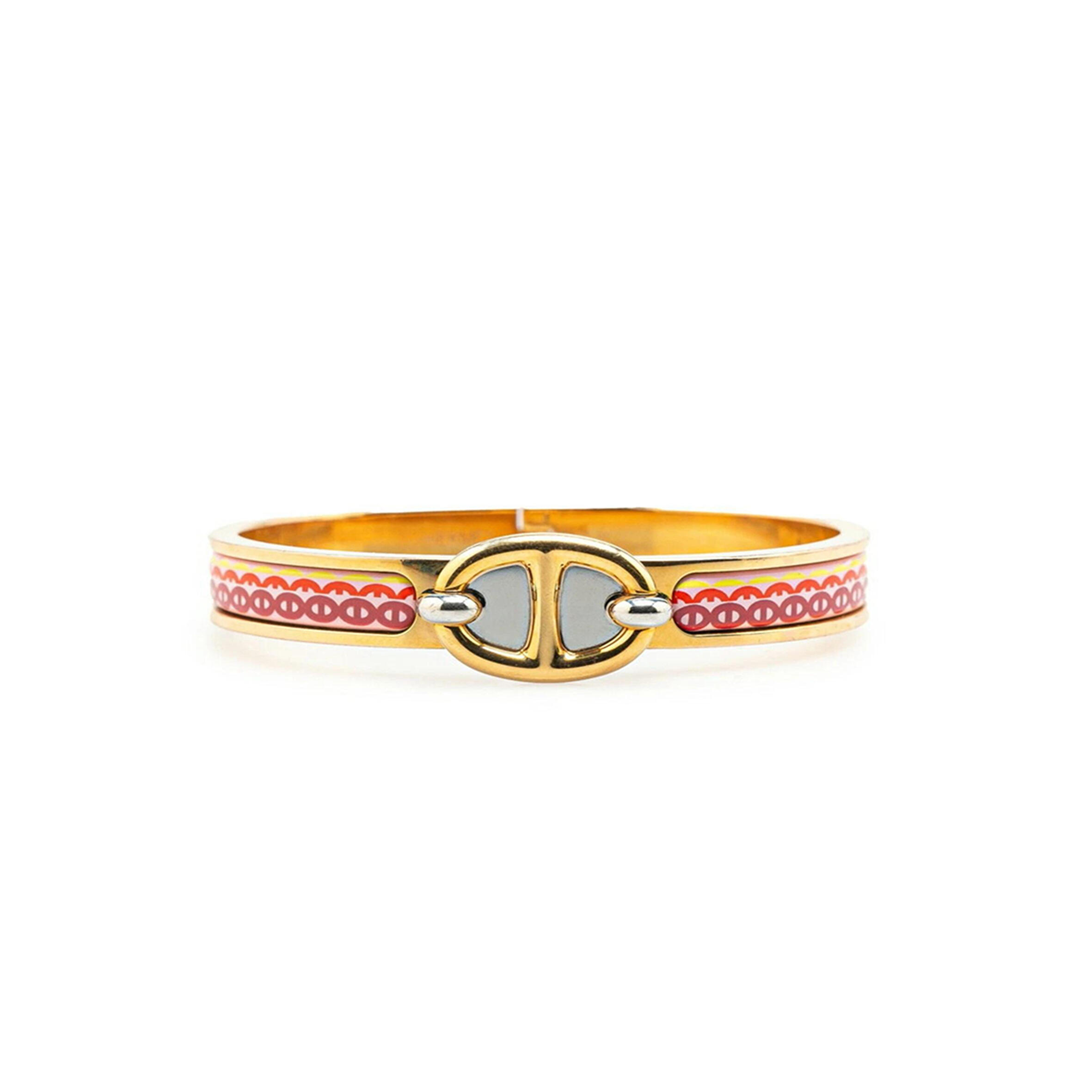 HERMES MINI CLICK PM CHAINE D'ANCRE BRACELET GOLD PINK PLATED  HERMES MINI CLICK PM CHAINE D'ANCRE BRACELET GOLD PINK PLATED